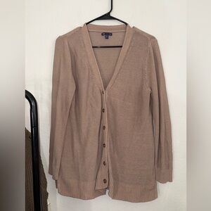Taupe gap button down cardigan knit women’s cardigan